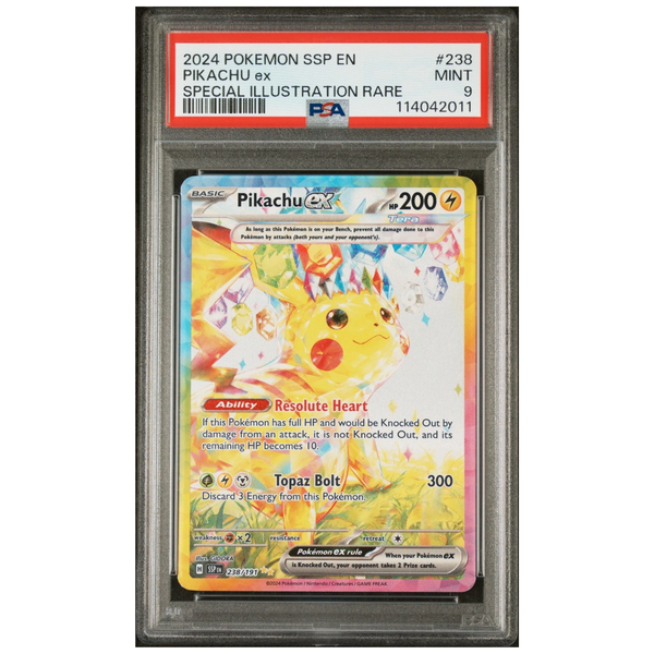Pikachu ex (238/191) · PSA 9 - Surging Sparks