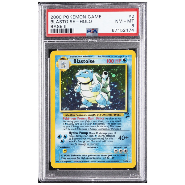 Blastoise Holo (2/130) · PSA 8 - Base Set 2