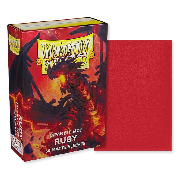 Dragon Shield Matte Sleeves – Ruby (60 ct) · Japanese Size